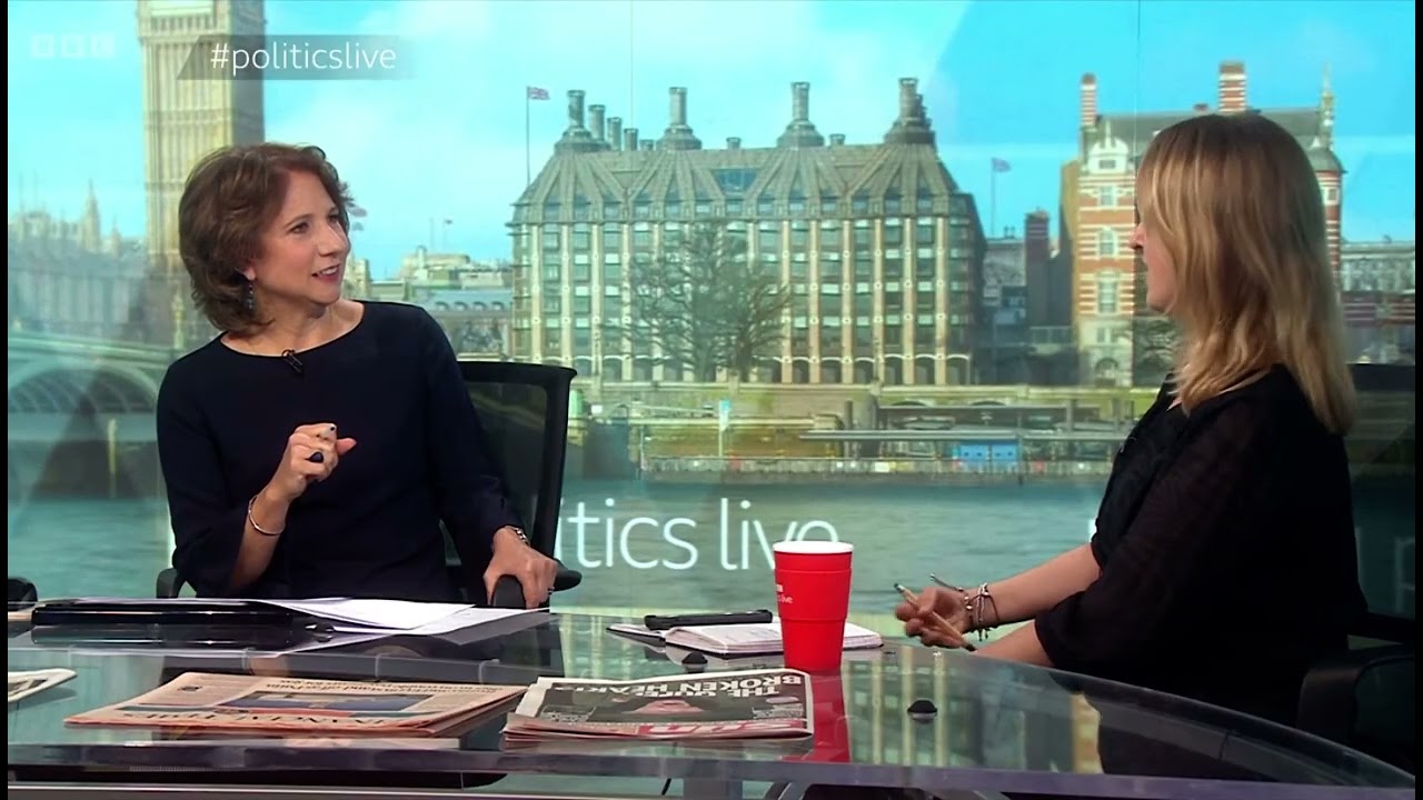 Jo Coburn says goodbye to Laura Kuenssberg on Politics Live - Wednesday 30th March 2022
