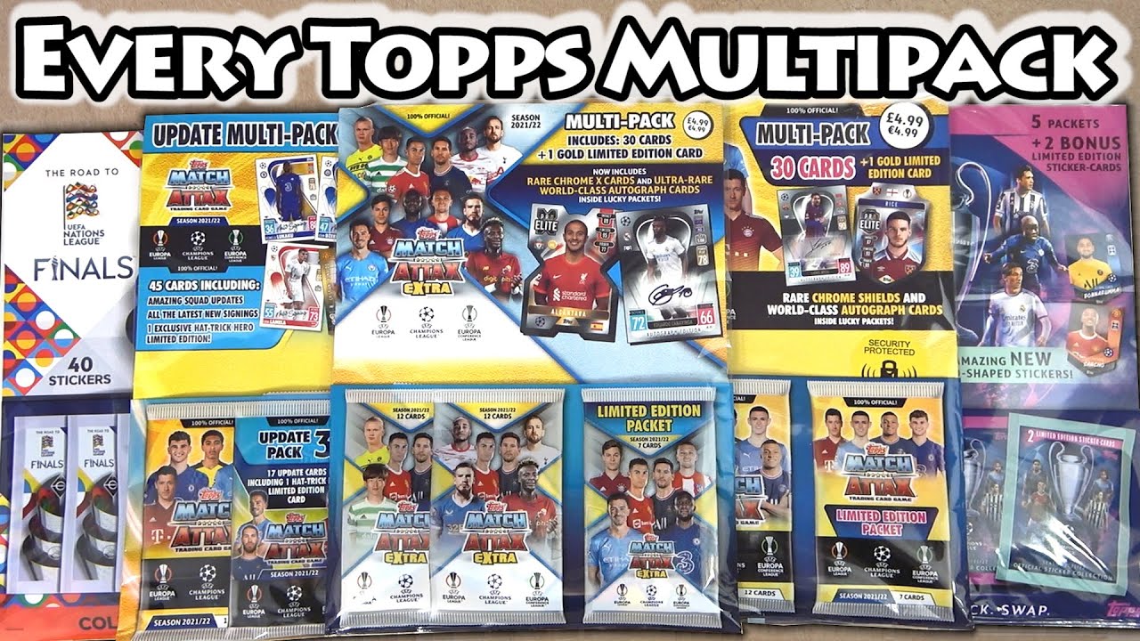 Opening Every Topps 2021/22 Multipack | MATCH ATTAX | Ronaldo Update Multipack | Nations League