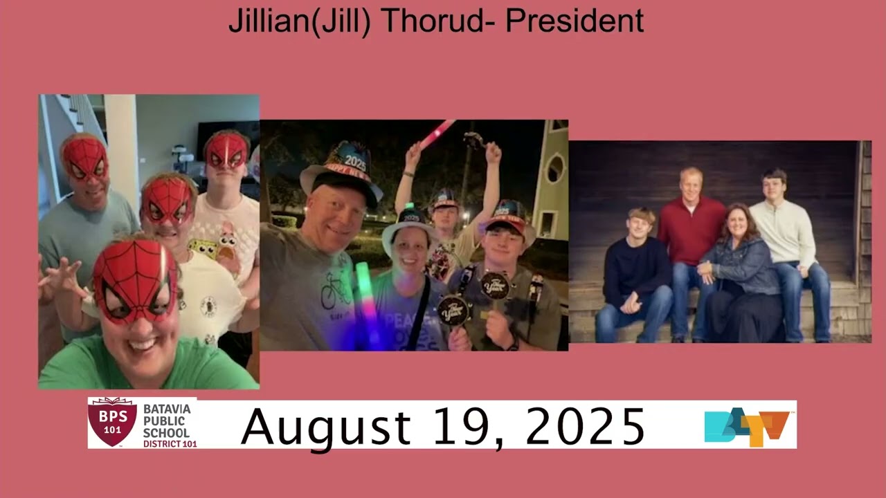 Batavia Public School Board Meeting. August 19, 2025