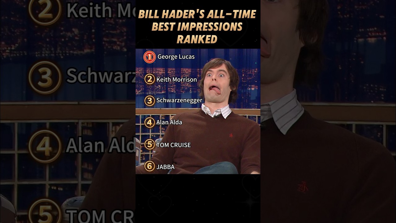 Bill Hader's All-Time Best Impressions Ranked #youtubeshorts