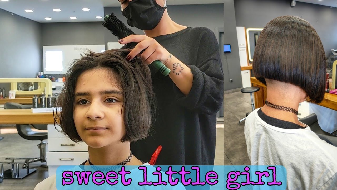 😍 LITTLE GIRL'S HAIR STRAIGHTENING PROCESS 🥰🥰 / HAIRCUT FOR GIRLS BACK TO SCHOOL
