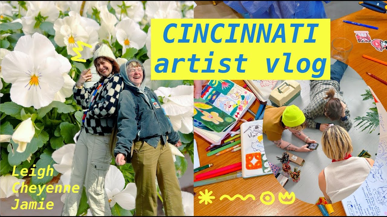 artist vlog in Cincinnati with Leigh, Cheyenne, and Jamie! 𓇢𓆸