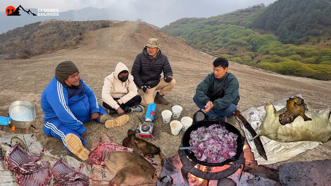 Full Mutton in Organic Rural Village New Route Adventure Phalelung to Miklajung Panchthar with Team