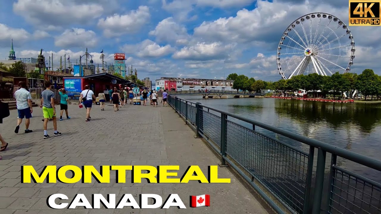 Walking Montreal Canada 4K | Old Port of Montreal 🇨🇦