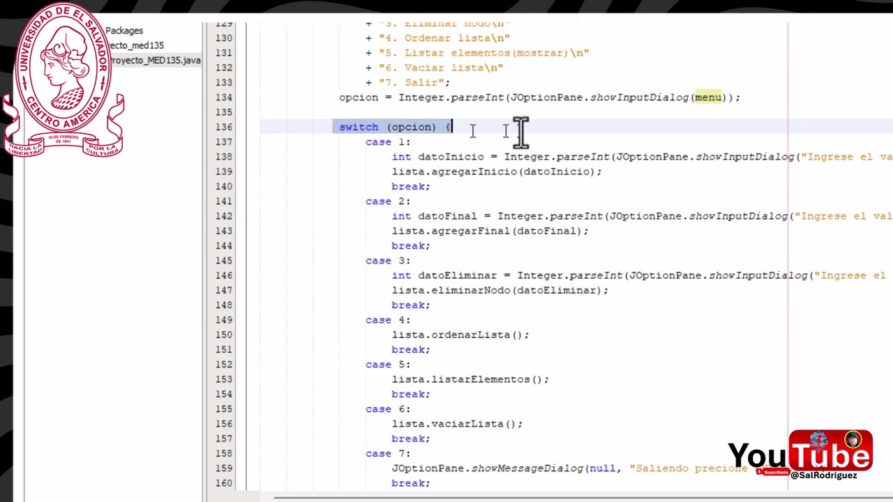 Proyecto de Listas Enlazadas en Java con NetBeans: Estructuras de Datos