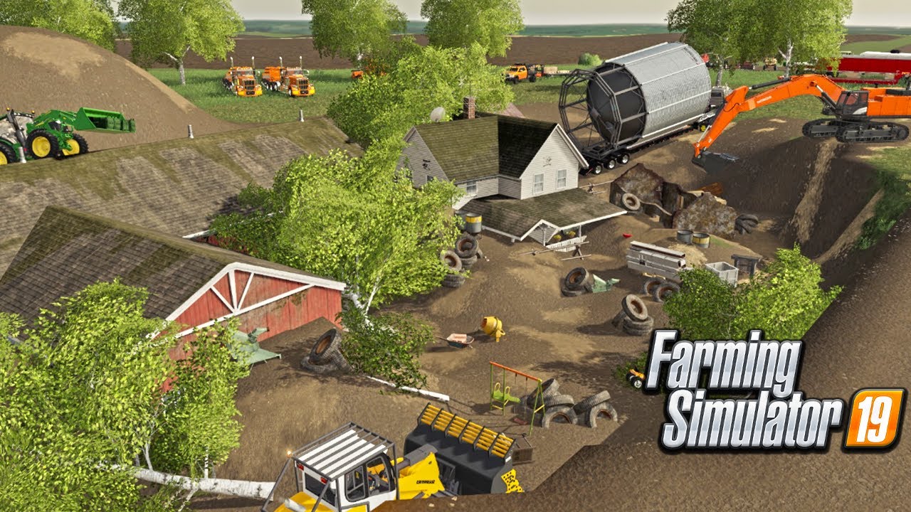 RENOVATING THE OLD FARM...BY BURYING IT! (MILLENNIAL FARMER ROLEPLAY) FARMING SIMULATOR 19