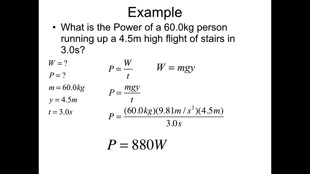 Physics 11: Lesson 8 - Power & Efficiency