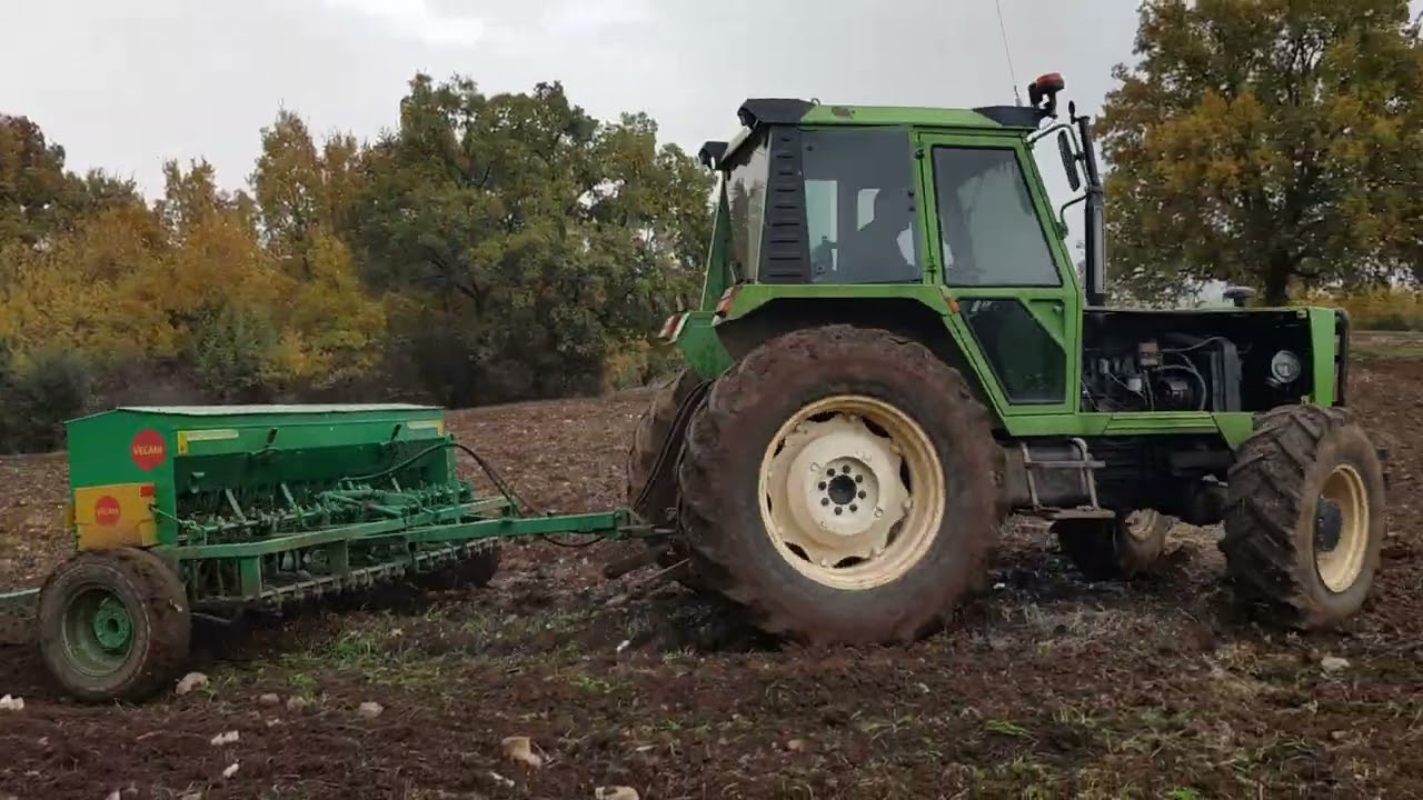 Belarus MTZ 92 and Hurlimann H490 sowing fields in Greece with VEKAM seeders