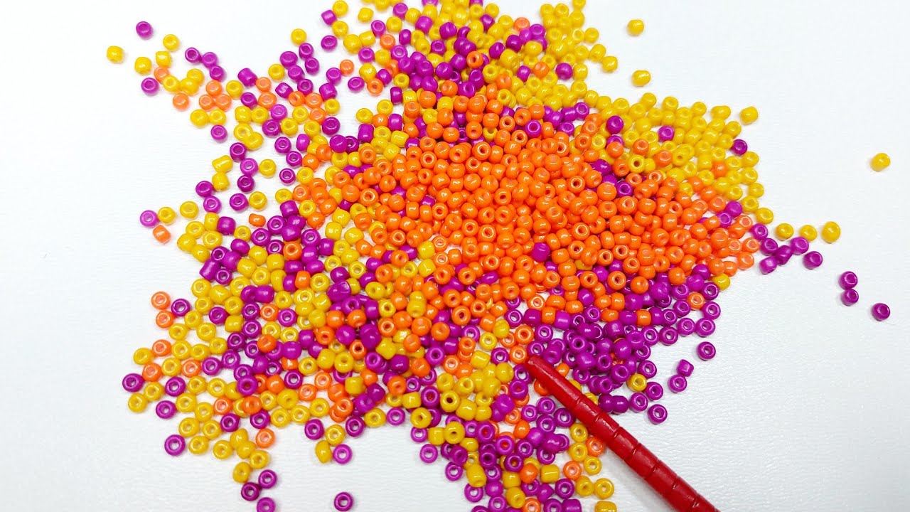 Fast beads sorting asmr using chop stick