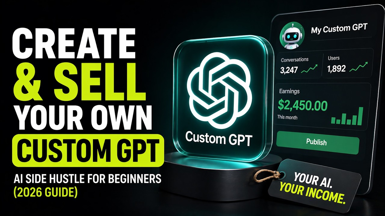 How to Create and Sell Your Own Custom GPT | AI Side Hustle for Beginners (2026 Guide)