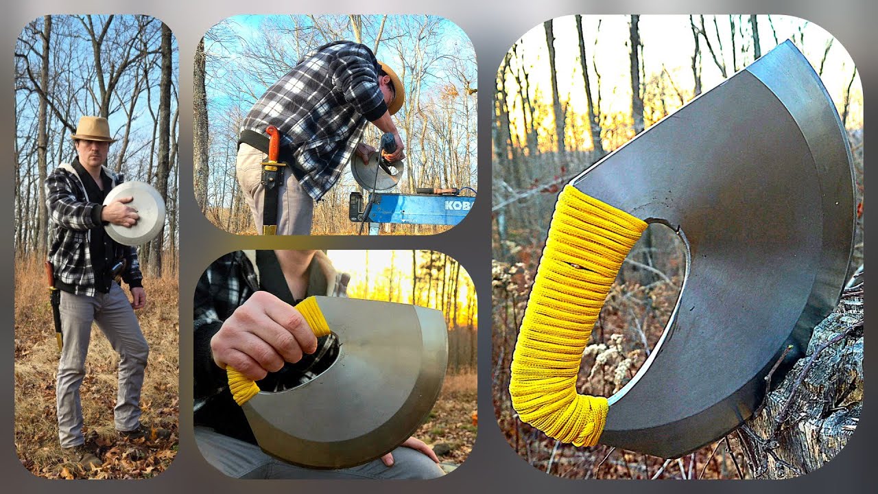 Изготовление тесака Woods Cleaver из лезвия от слайсера для деликатесов.
