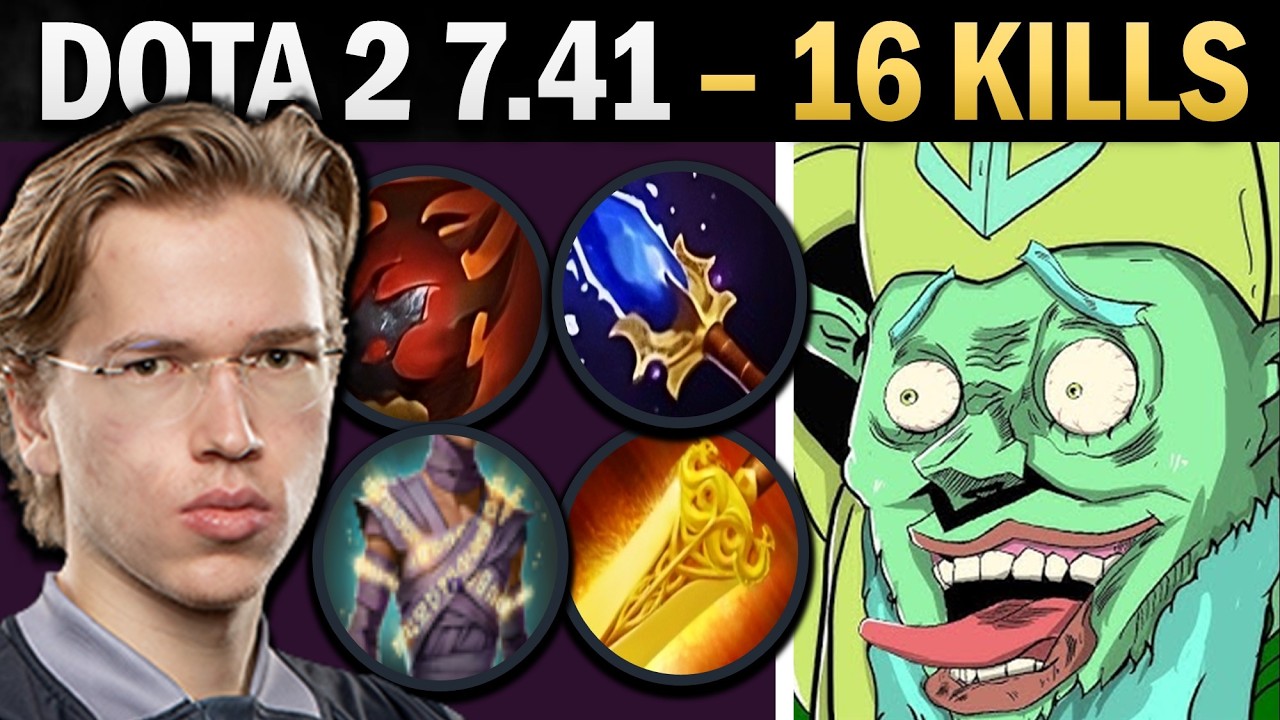 Necrophos Dota 2 7.41 with 16 Kills and Consecrated Wraps - Dota Gameplay