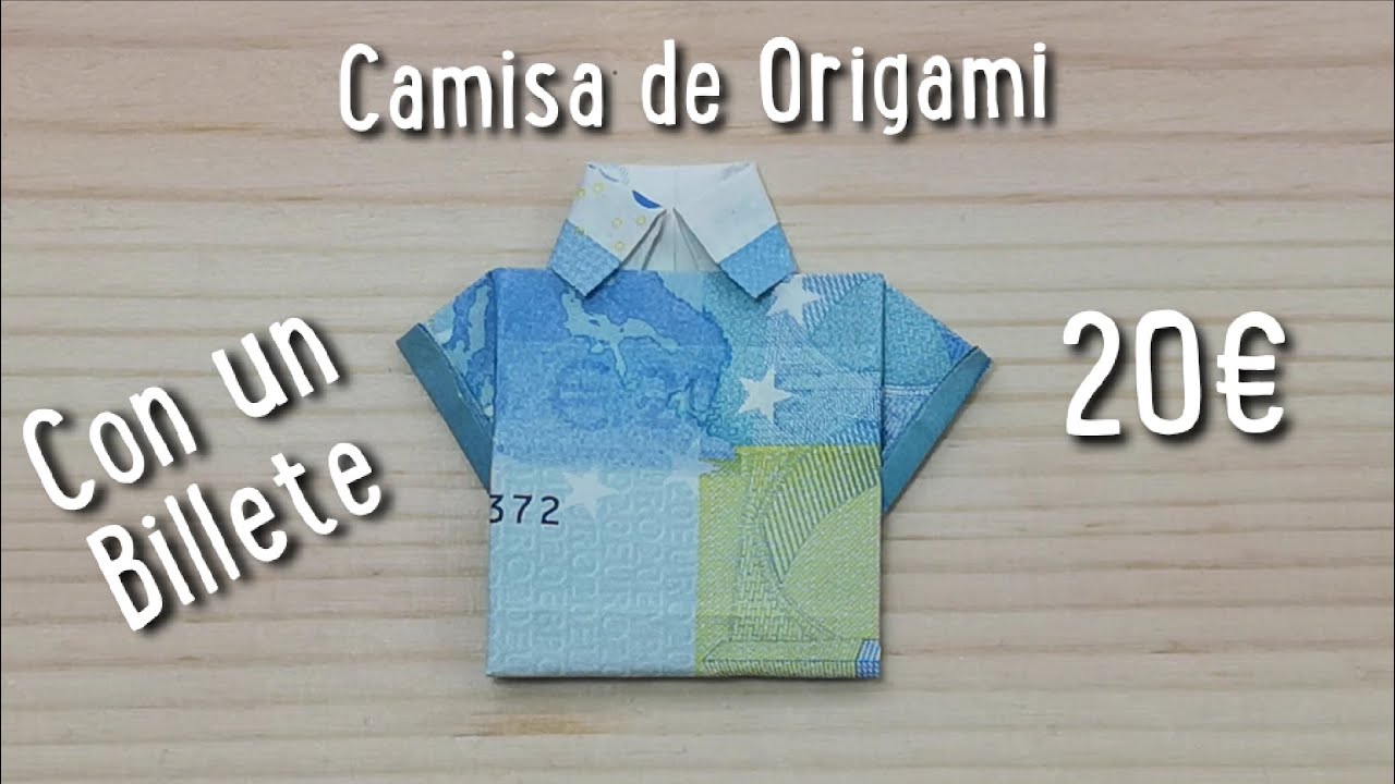 CAMISA DE ORIGAMI CON BILLETE DE 20 EUROS