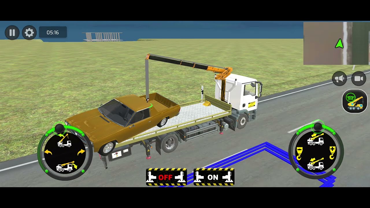 Rescuing a Car from a Ditch with a Crane Tow Truck #towtruck #towtruckgame 