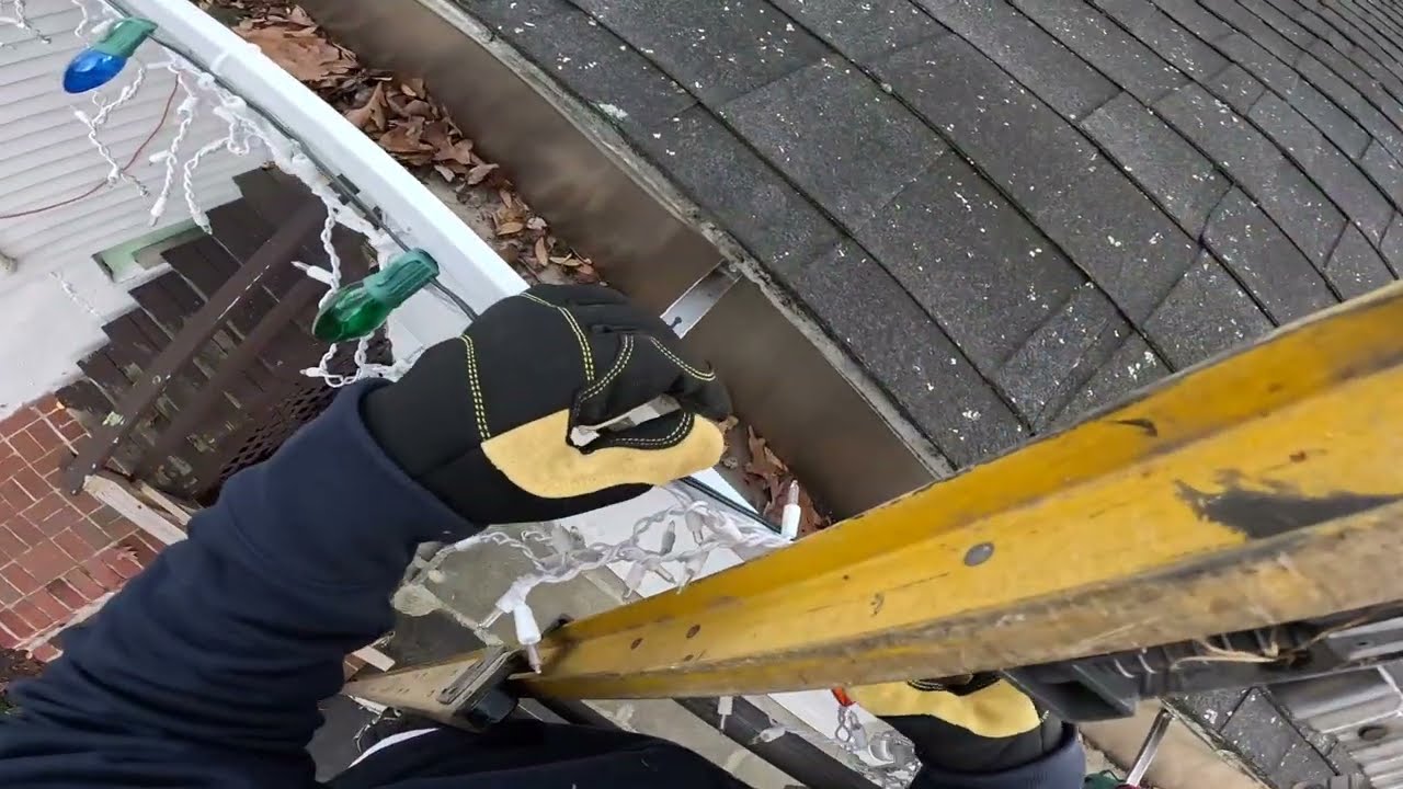 Christmas 2024 | Damage Control #1; Icicles and C9 Lights Flipped Up Onto Roof