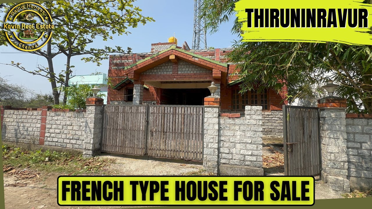 ID 2132 - French Type House For Sale In Thiruninravur || East Facing || Fully Compounded || CCP