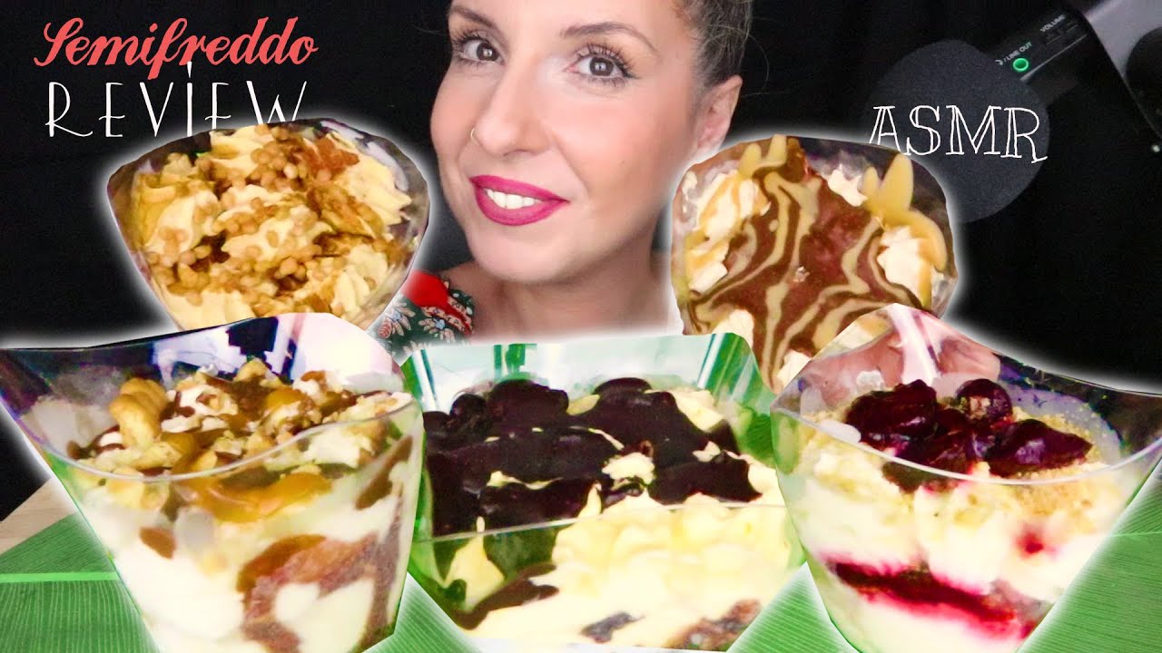 ASMR: ASSORTED SEMIFREDDO PASTRIES - TASTE TESTING REVIEW 🍰 | Mukbang | Real Eating Sounds