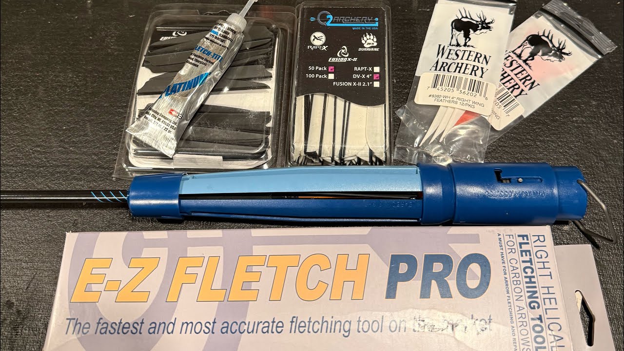 Fletching arrows with Arizona EZ Fletch