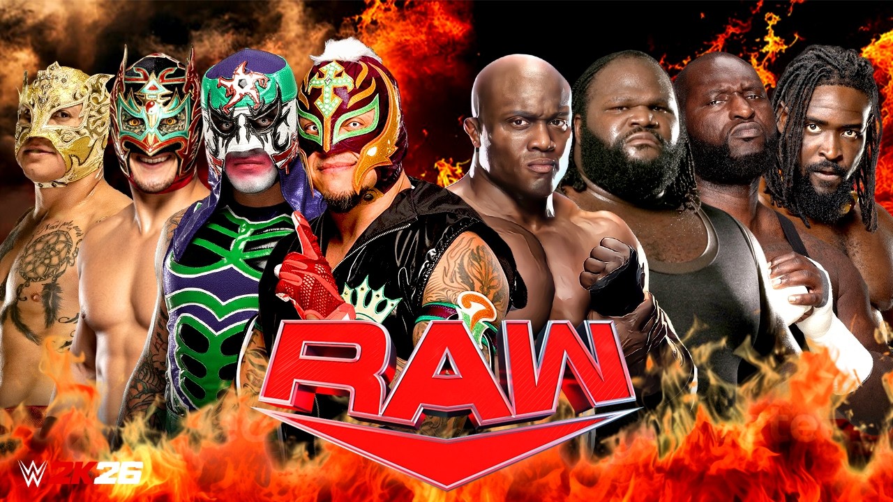 WWE Rey Mysterio Penta Dragon Lee & Rey Fenix vs Mark Henry Bobby Lashley Omos & Oba | 13-Mar-2026