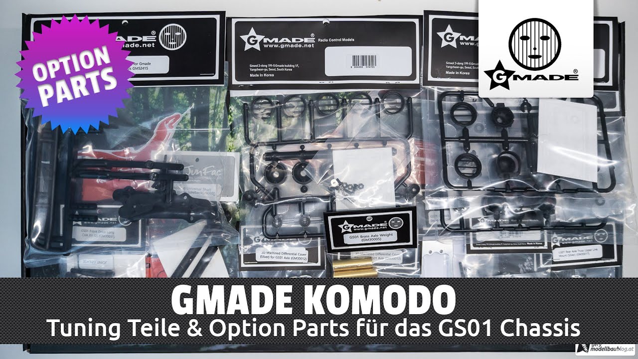 Gmade Komodo GS01 4WD Kit – Tuning & Option Parts (Deutsch)