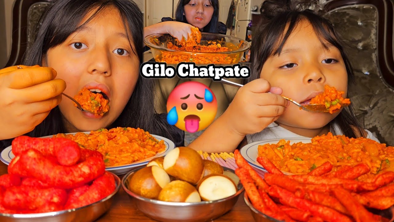 Gilo Piro Chatpate With Dallekhursani/Jasna Make Gilo Chatpate First Time/Jasna And Jasna Mukbang.