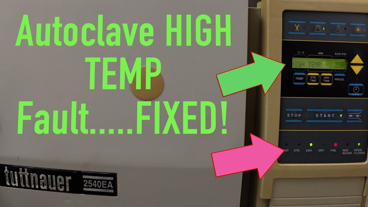 REPAIR A BROKEN TUTTNAUER AUTOCLAVE.  High heat fault: air jet replacement, solenoid cleaning etc