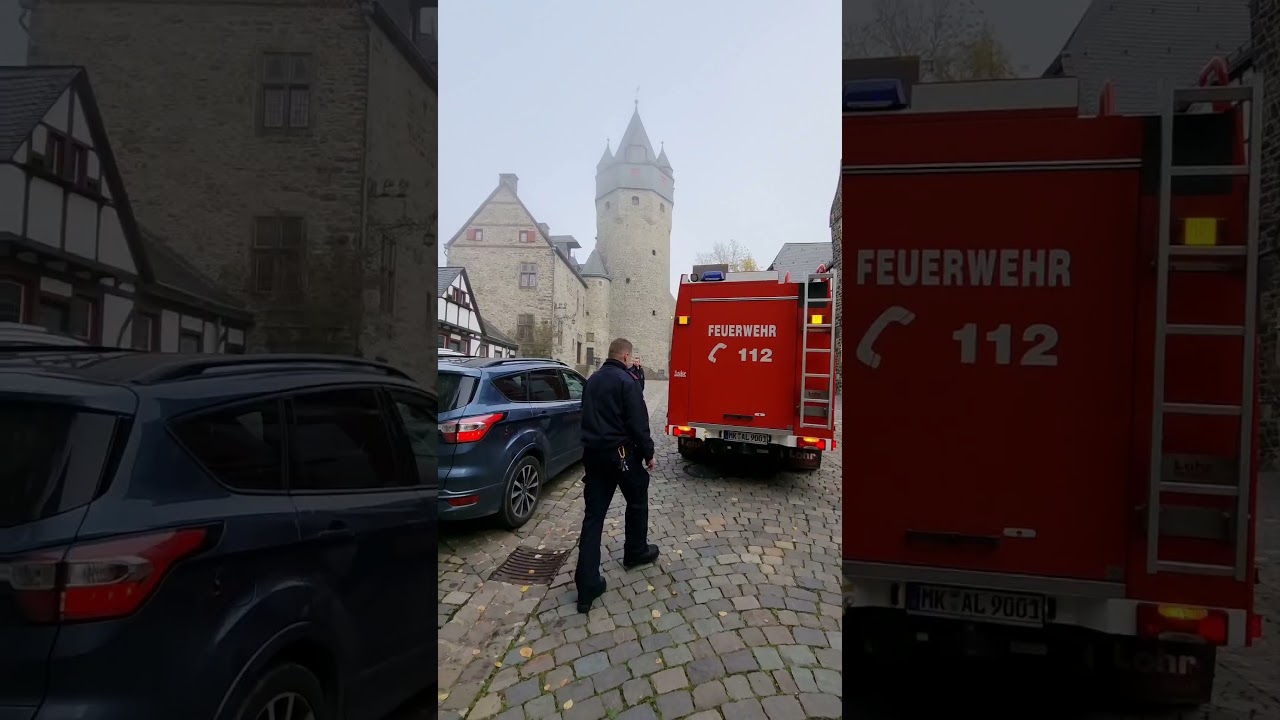 extrem knapp: KTLF hoch zur Burg von Altena