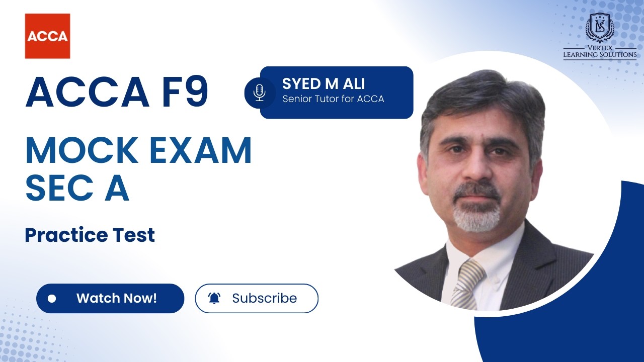 ACCA FM (F9) Mock Exam Sec A | Pre December 2025 | Financial Management Practice Test