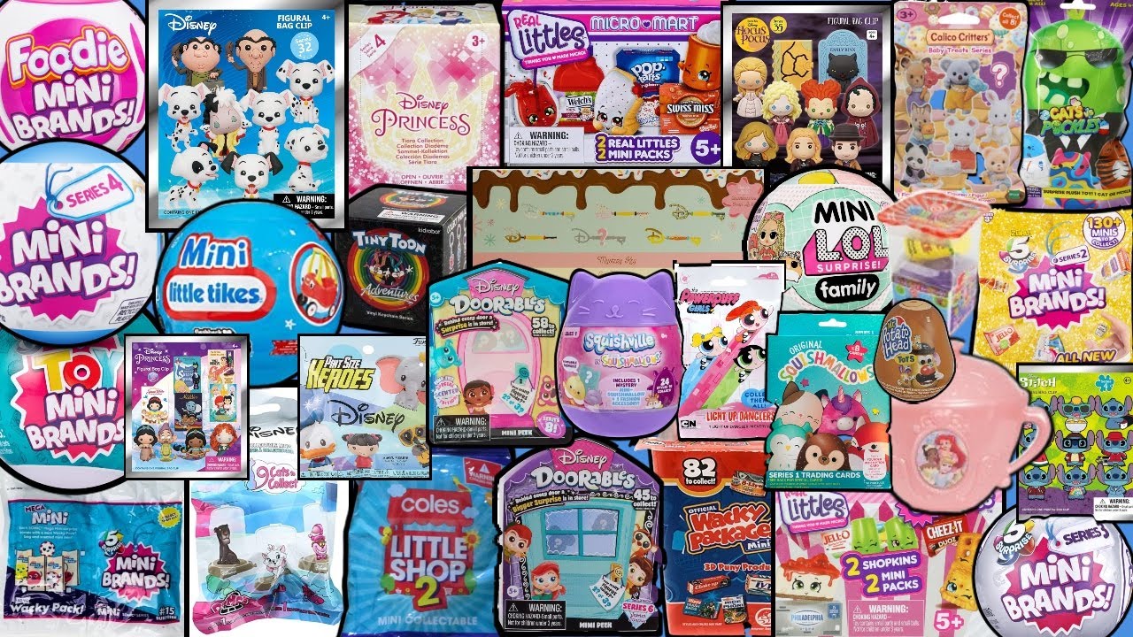 UNBOXING 50 BLIND BAGS!! Mini Brands! Real Littles! Doorables! Squishmallows! Disney! LOL Surprise!