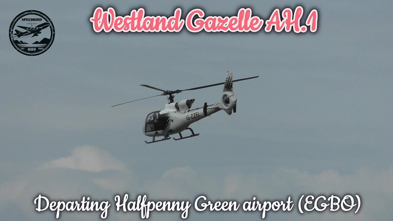 1973 Westland Gazelle AH.1(XW885) departing Halfpenny Green airport. History in description.