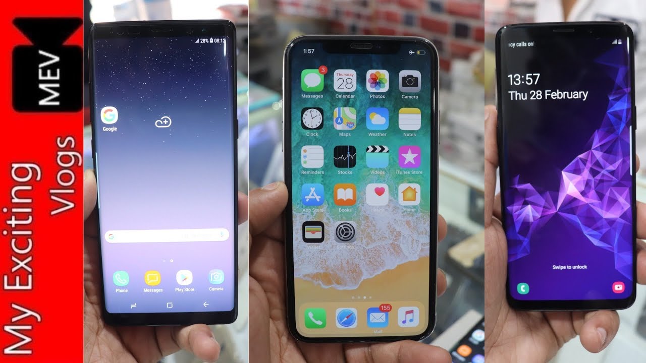 SMART PHONES AT RS.1200/-  (IPHONE X, NOTE 8, IPHONE 6S, S9, OPPO F9 PRO, SONY XPERIA)