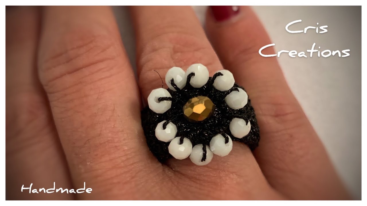 ANELLO MARGHERITA gioielli tessili handmade