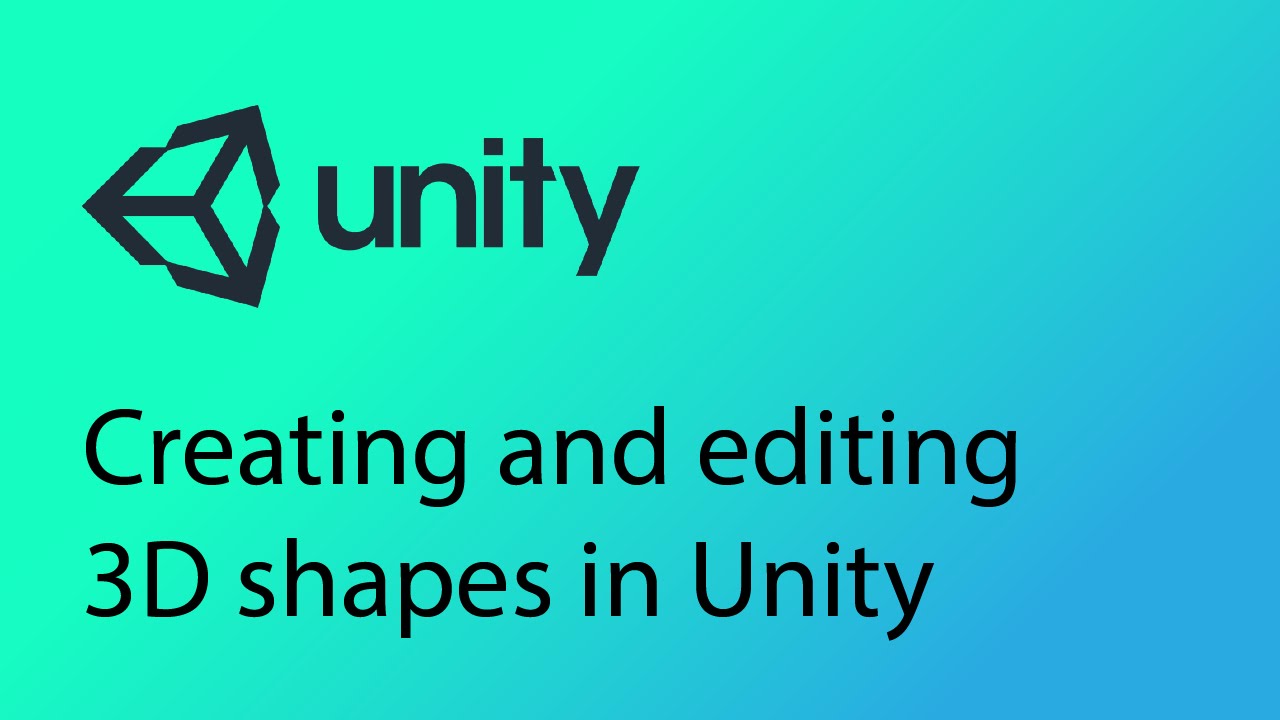 Unity Tutorial 2 - Creating objects in Unity