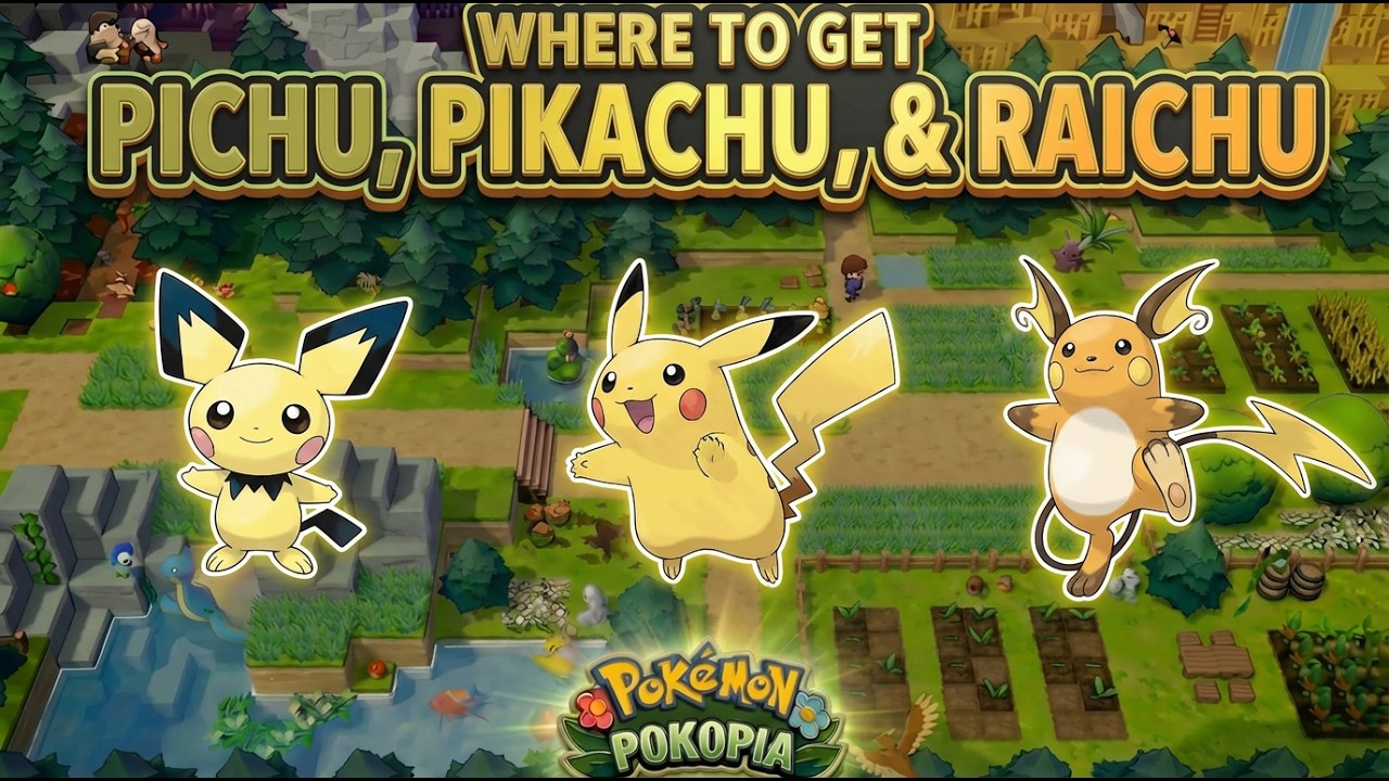 Как получить Пичу, Пикачу и Райчу в Pokemon Pokopia