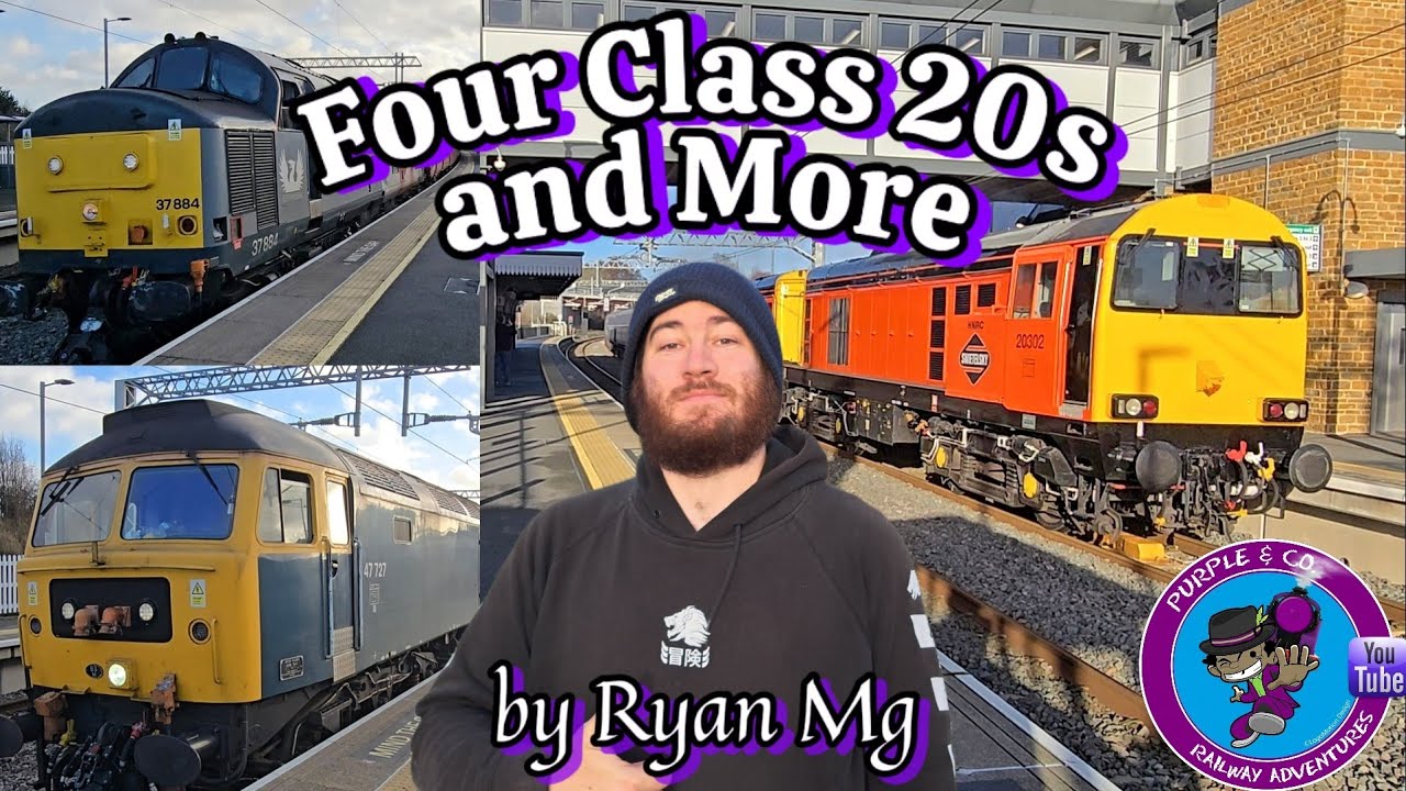 Four Class 20s and more at Wellingborough by Ryan MG 10th December 2025
