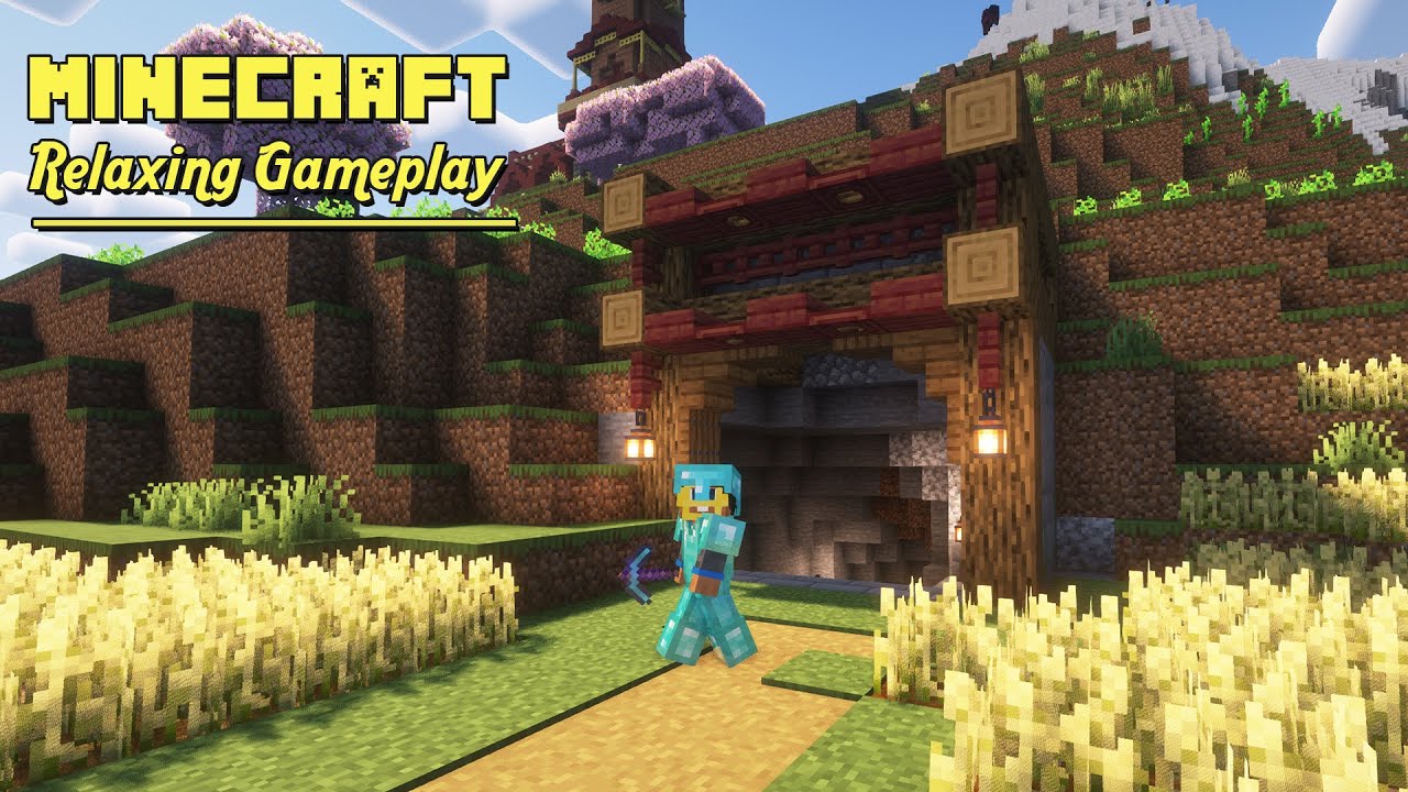 Minecraft Relaxing Gameplay - Ep.18 Cave Entrance - (No Commentary)