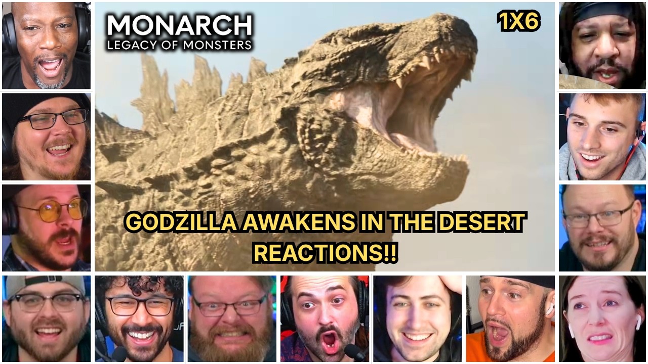 Reactors Reacting To Godzilla Awakens In Desert | Monarch: Legacy Of Monsters 1X6 Reaction Mashup