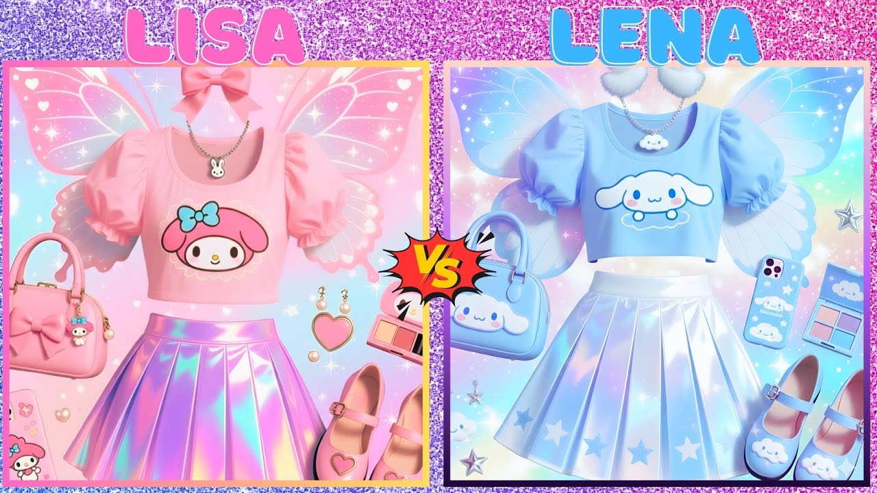 LISA💗 OR LENA💙 My Melody VS Cinnamoroll Which Cute Character Reigns Supreme! #viral #trending #kpop