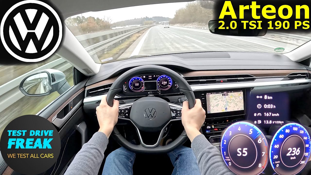 2024 VW Arteon 2.0 TSI Shooting Brake 190 PS  Top Speed POV | No Speed Limit + Fuel  Consumption