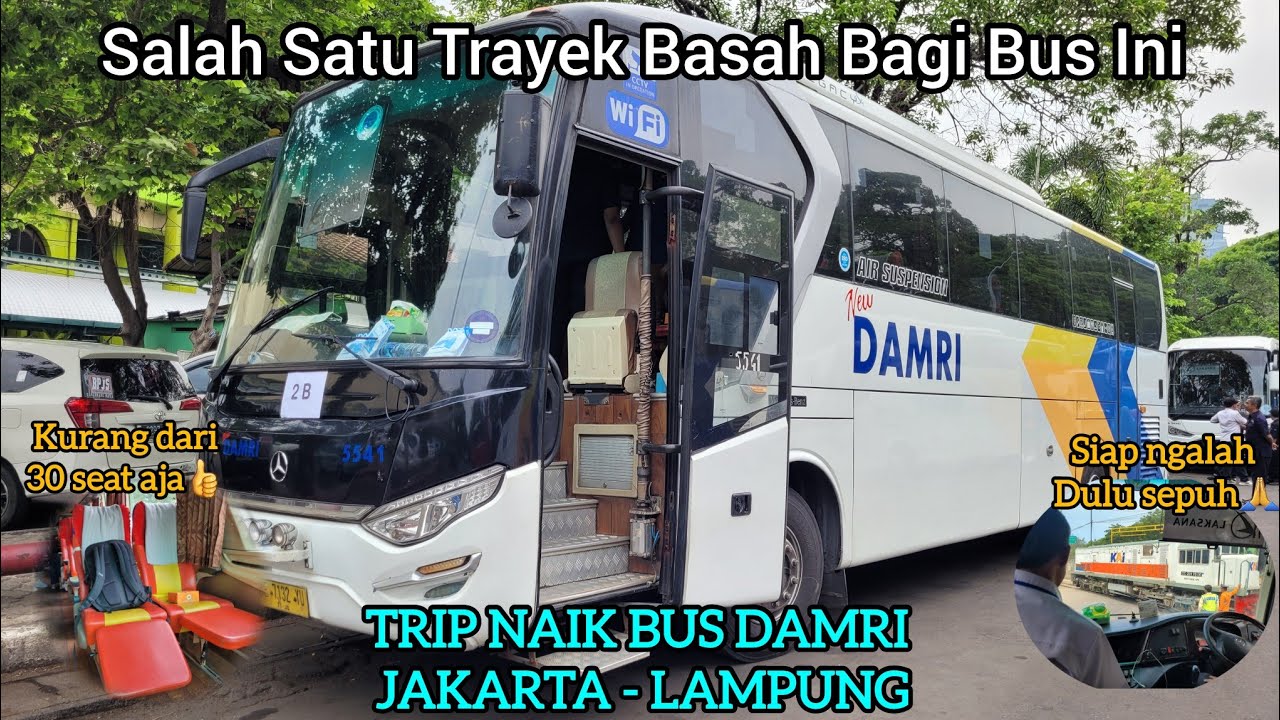 355K APAKAH WORTH IT?? TRIP BUS DAMRI JAKARTA - LAMPUNG #damri