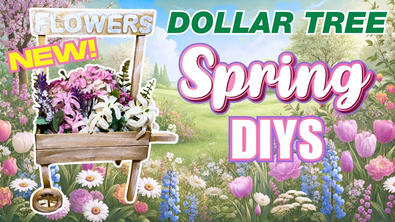 🌸 7 Gorgeous NEW Spring Flower Dollar Tree DIYS for Your Porch & Home!