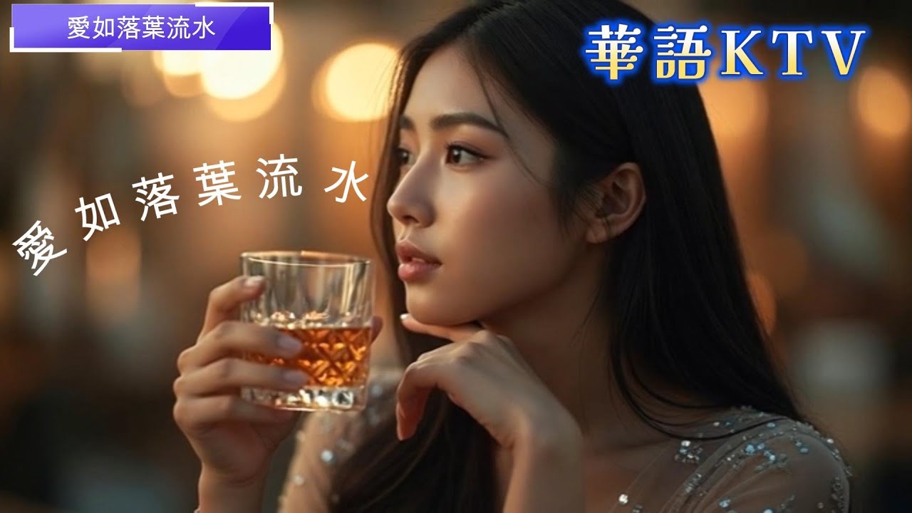 🎀🎄【愛如落葉流水 -威士忌美女 】 動態歌詞KTV~好聽男聲~音圓ktv~好聽好唱