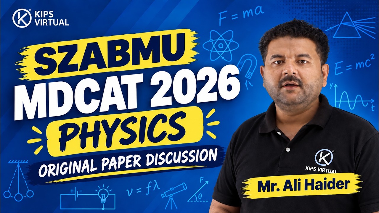 SZABMU MDCAT 2026 | Physics Original Paper Discussion | KIPS Virtual