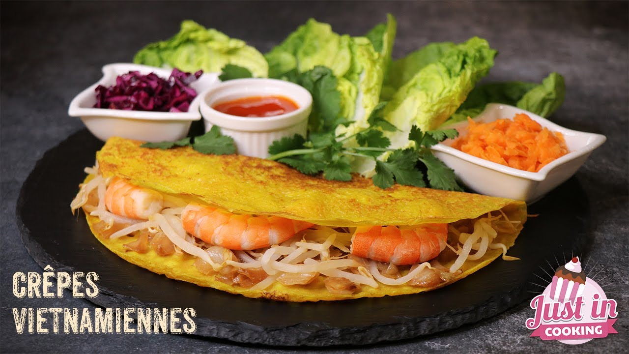 Recette de Crêpes Salées Vietnamiennes au Lait de Coco et Curcuma (Banh Xéo) - Sans Gluten