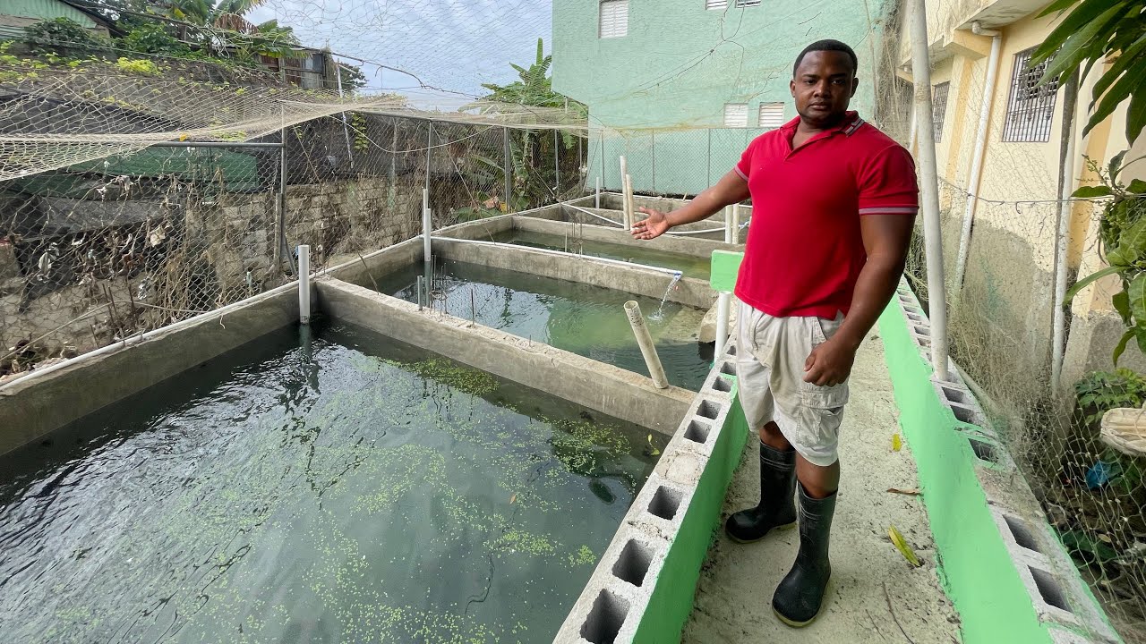 Con más fuerza llenando el criadero de peces luego de la inundación