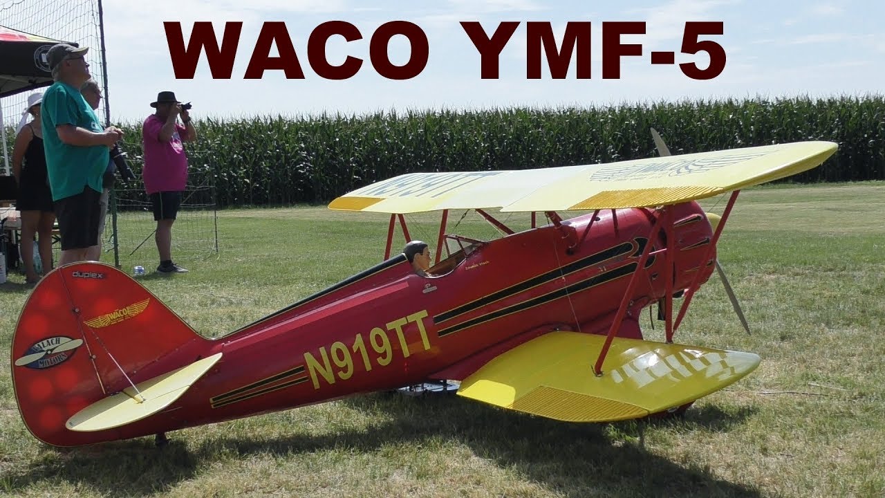 WACO YMF-5, giant scale RC biplane, wingspan 3m, 2019