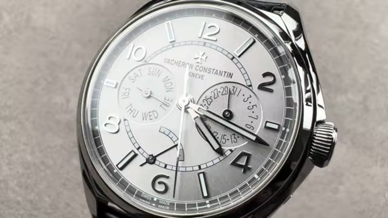 Recenzja zegarka Vacheron Constantin Fiftysix Day-Date (4400E/000A-B437) z szarą, mosiężną tarczą...