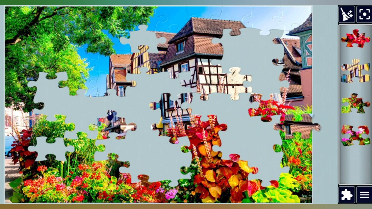 Most Beautiful Town🌺🌹💐🏘️//jigsaw puzzle 🧩//@jigsawart4512