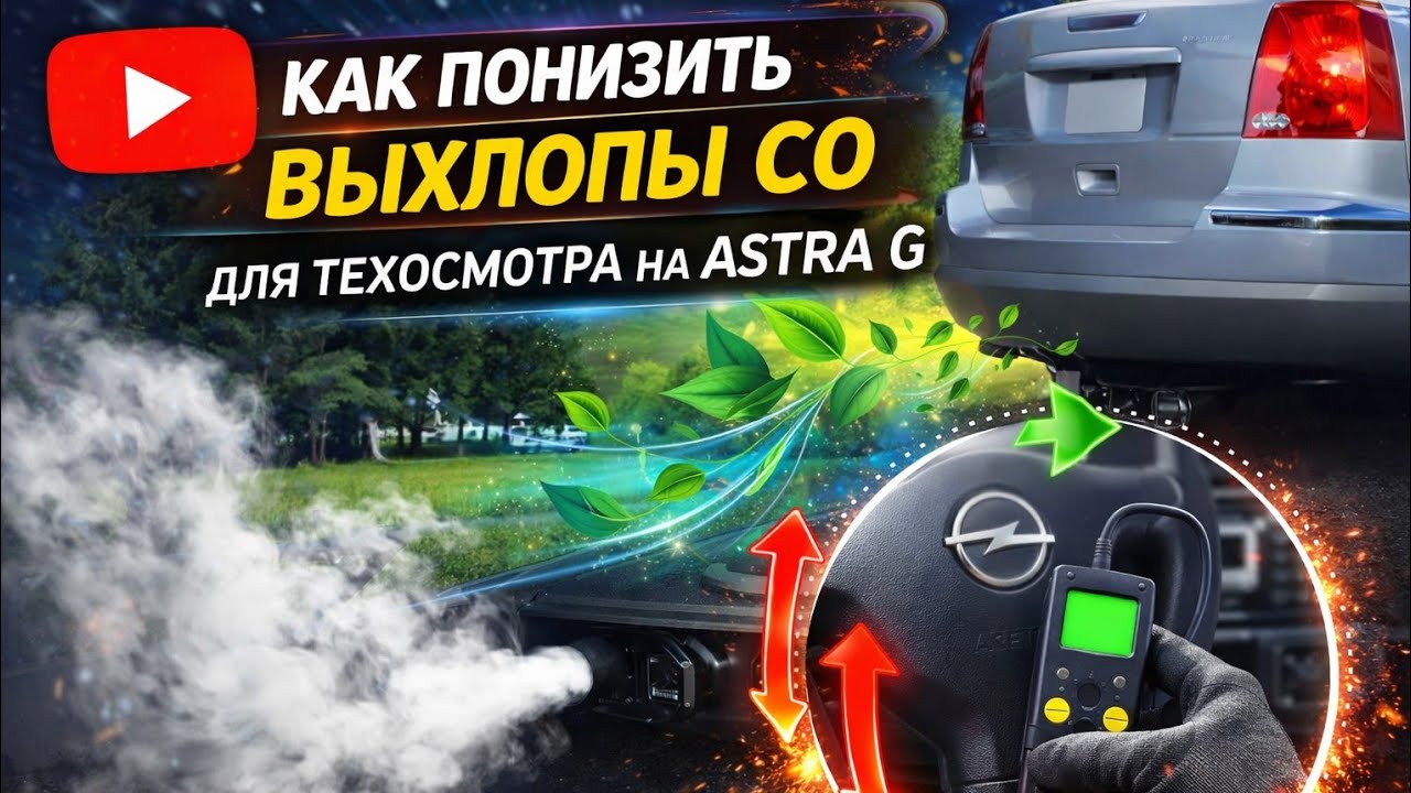 №64. Как понизить, уменьшить выхлопы СО для техосмотра на Astra G