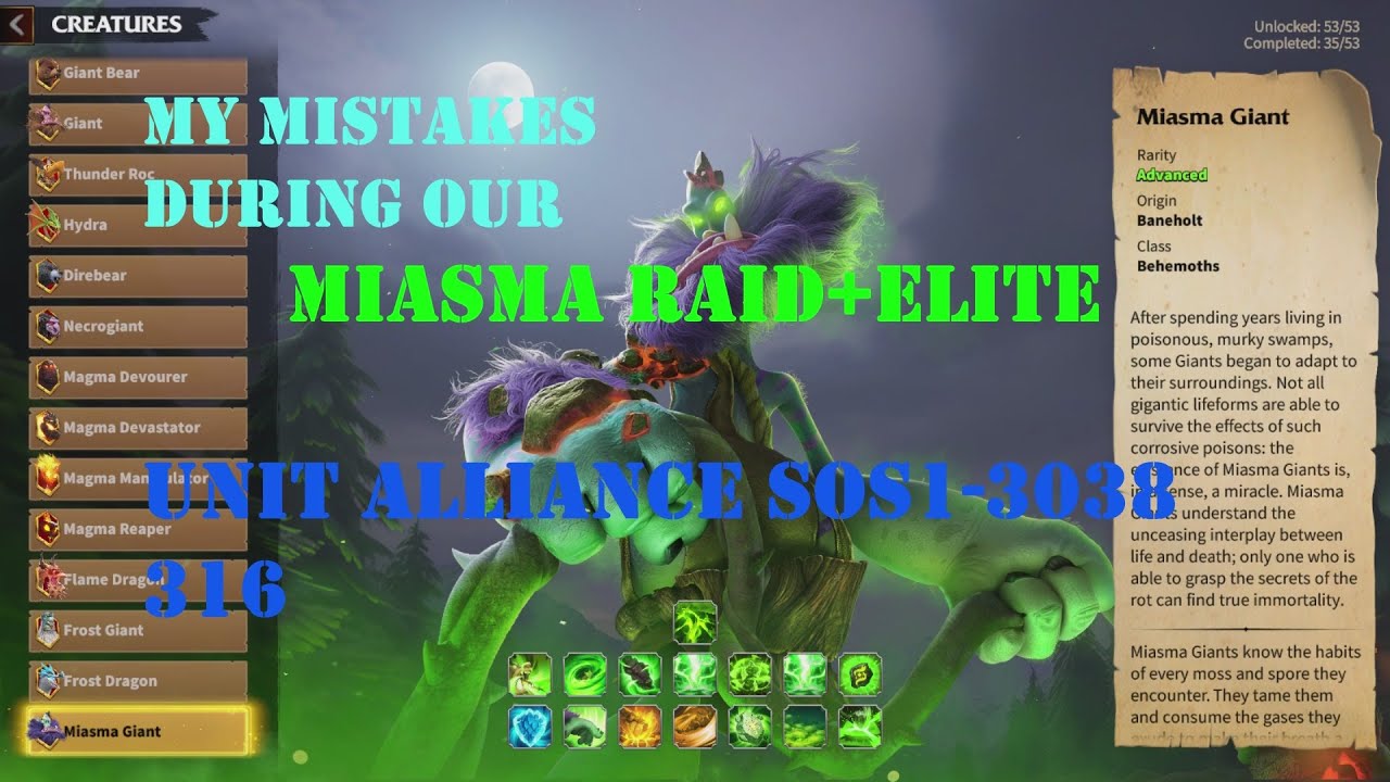 Miasma raid and elite full video